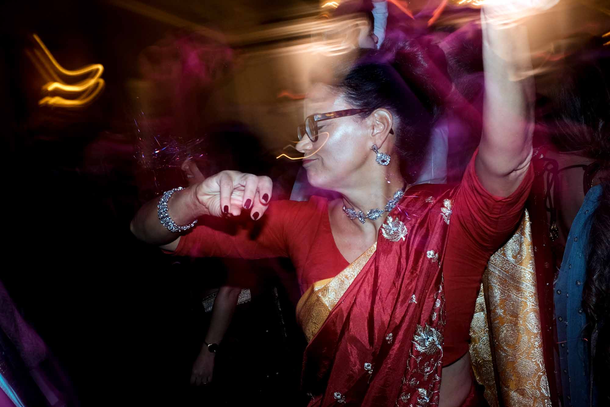  guest dances during the wedding reception at Toronto's liberty grand 