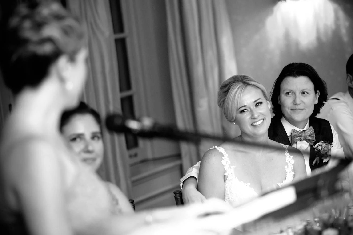 a wedding image from a sam sex wedding at Graydon Hall in Toronto. 