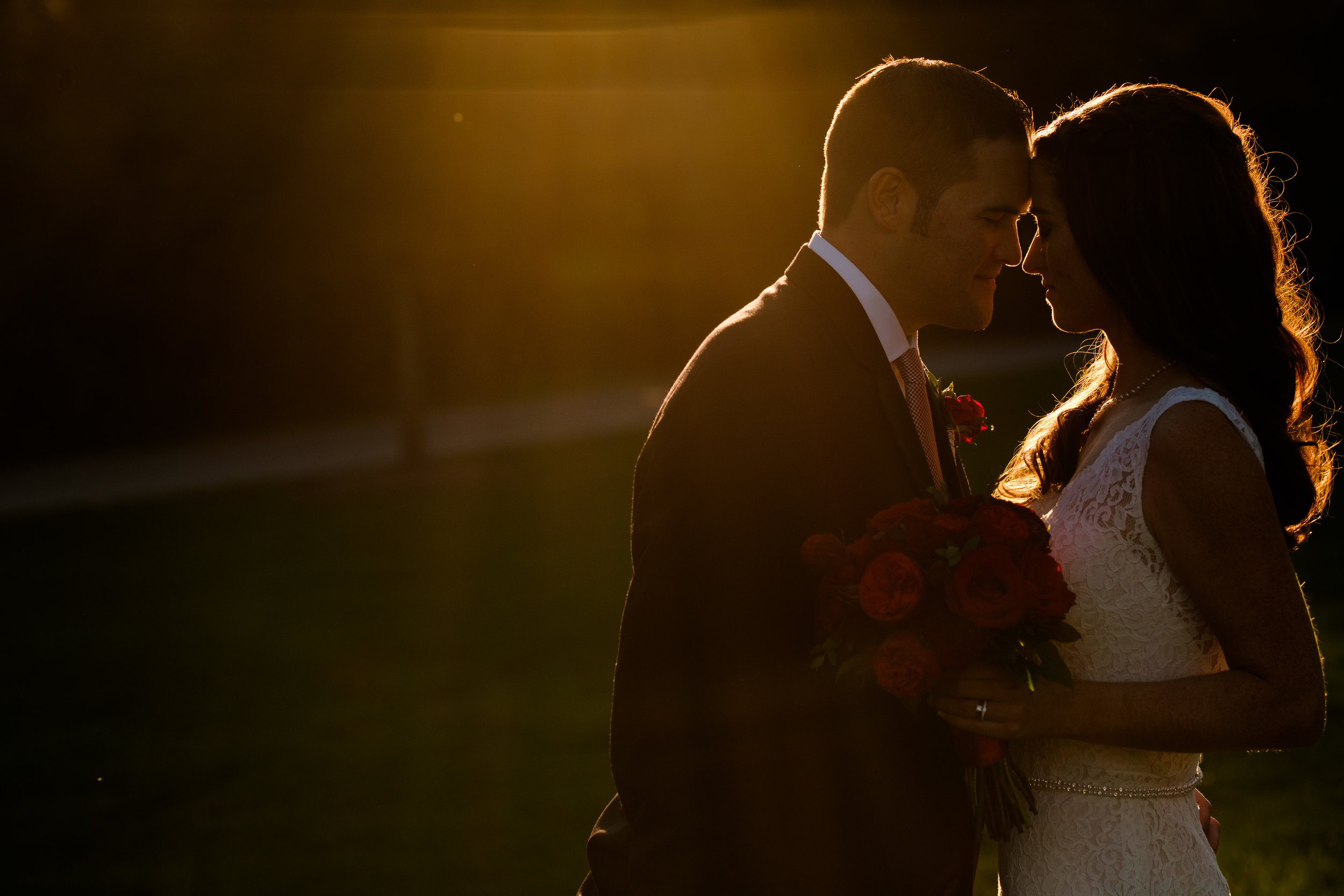  A beautiful sunset portrait from Alex + Bobby's intimate Langdon Hall wedding.  Whenever I can, I always try and sneak my couples out of the reception for a few minutes of portraits during the golden hour. 