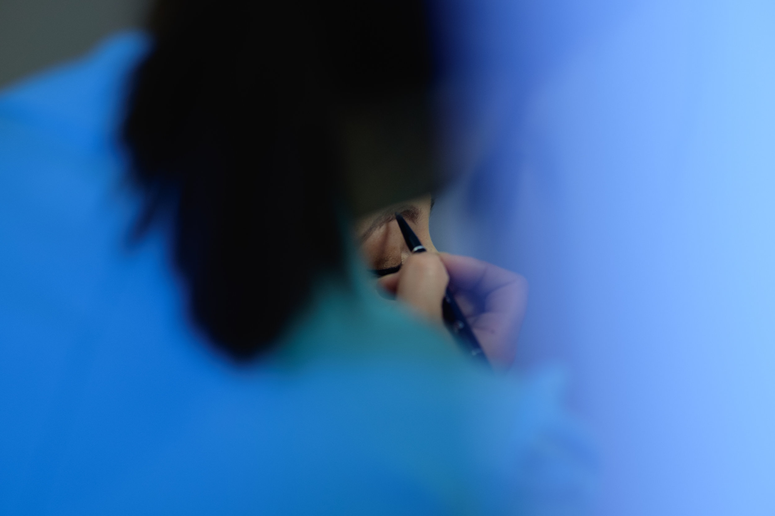  Sometimes you have to go a little abstract... this one is from Jing + Rene's backyard wedding in Toronto as Jing has her makeup done. 