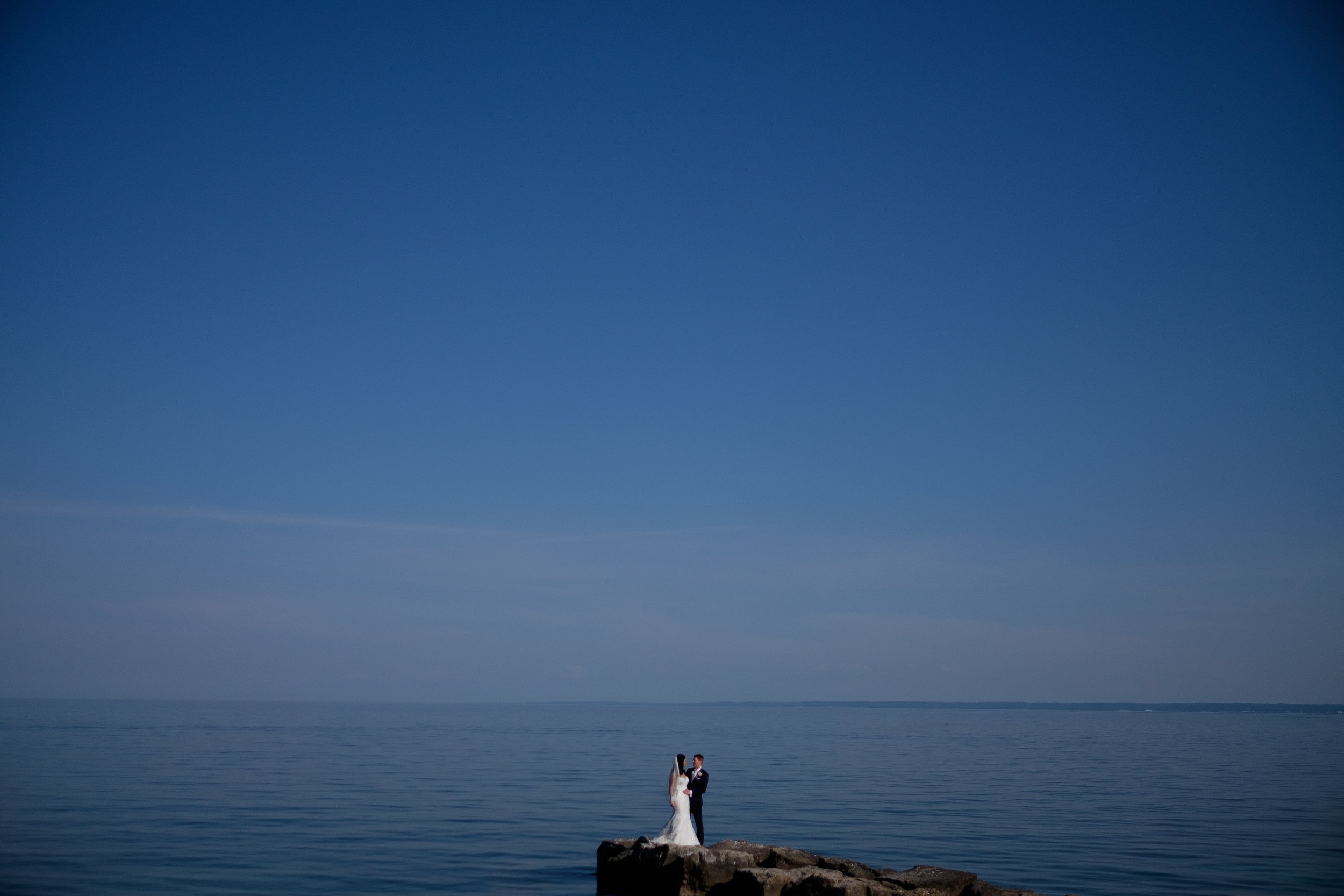  Not the Mediterranean... this is actually Lake Ontario. &nbsp;We grabbed this beautiful portrait during Laura + Chris' amazing wedding at Paletta Mansion in Mississauga. 