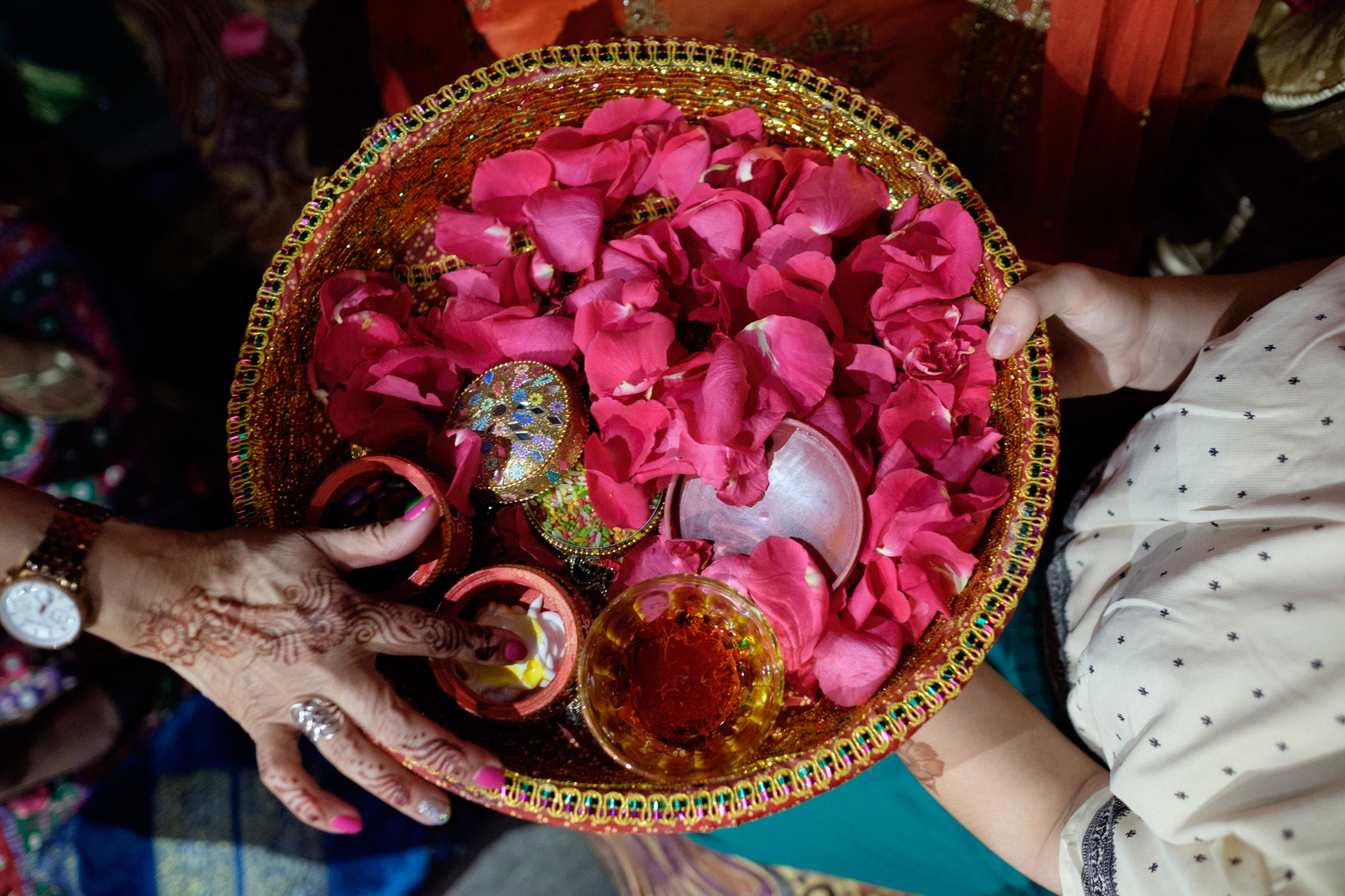  A detail photograph from Noor + John's Mehndi ceremony at the Grand Luxe Event Boutique in Toronto. 