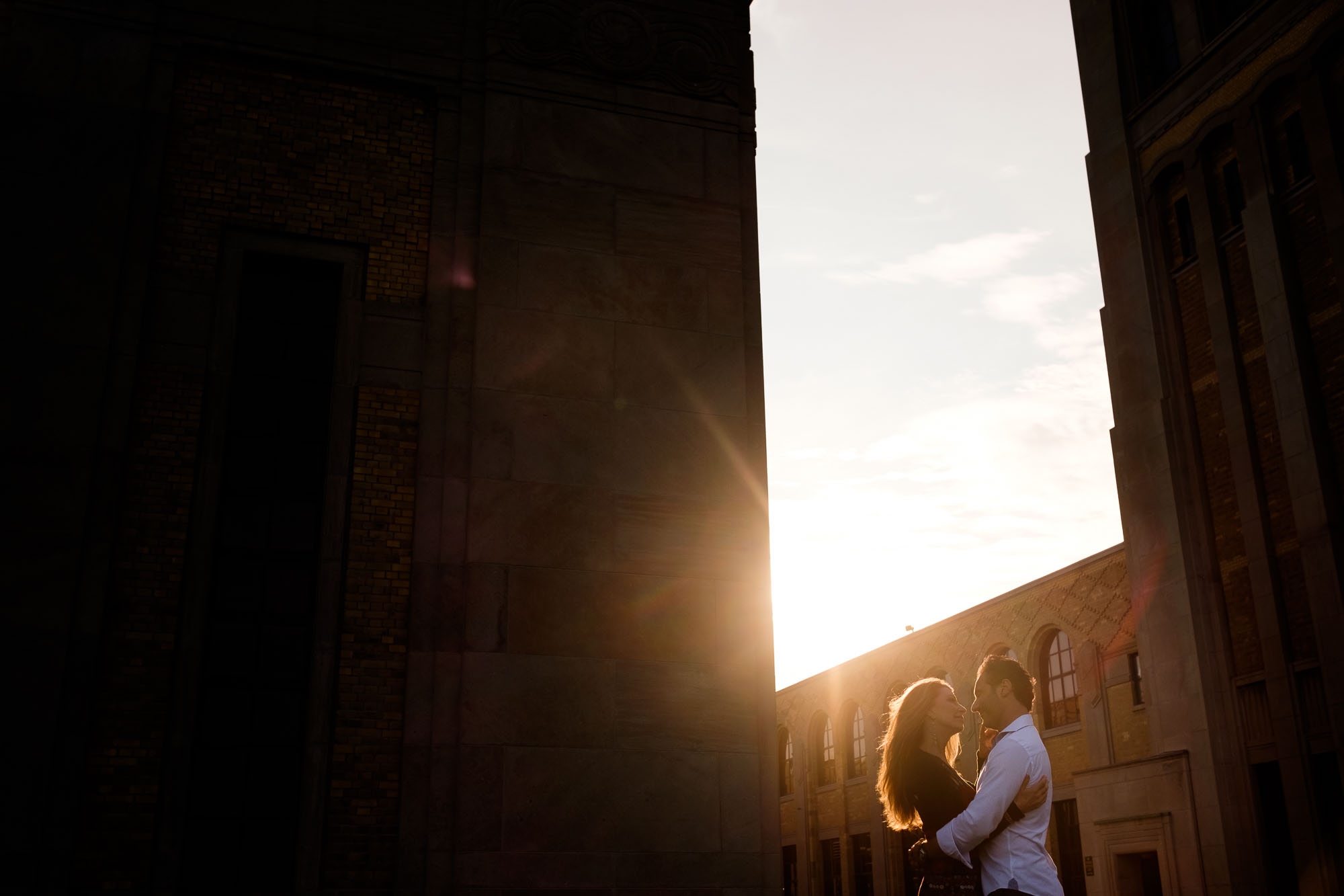  An engagement picture by Scott Williams of Cindy + Enrico at the R.C. Harris Water Treatment plant in the beaches neighbourhood in Toronto. 