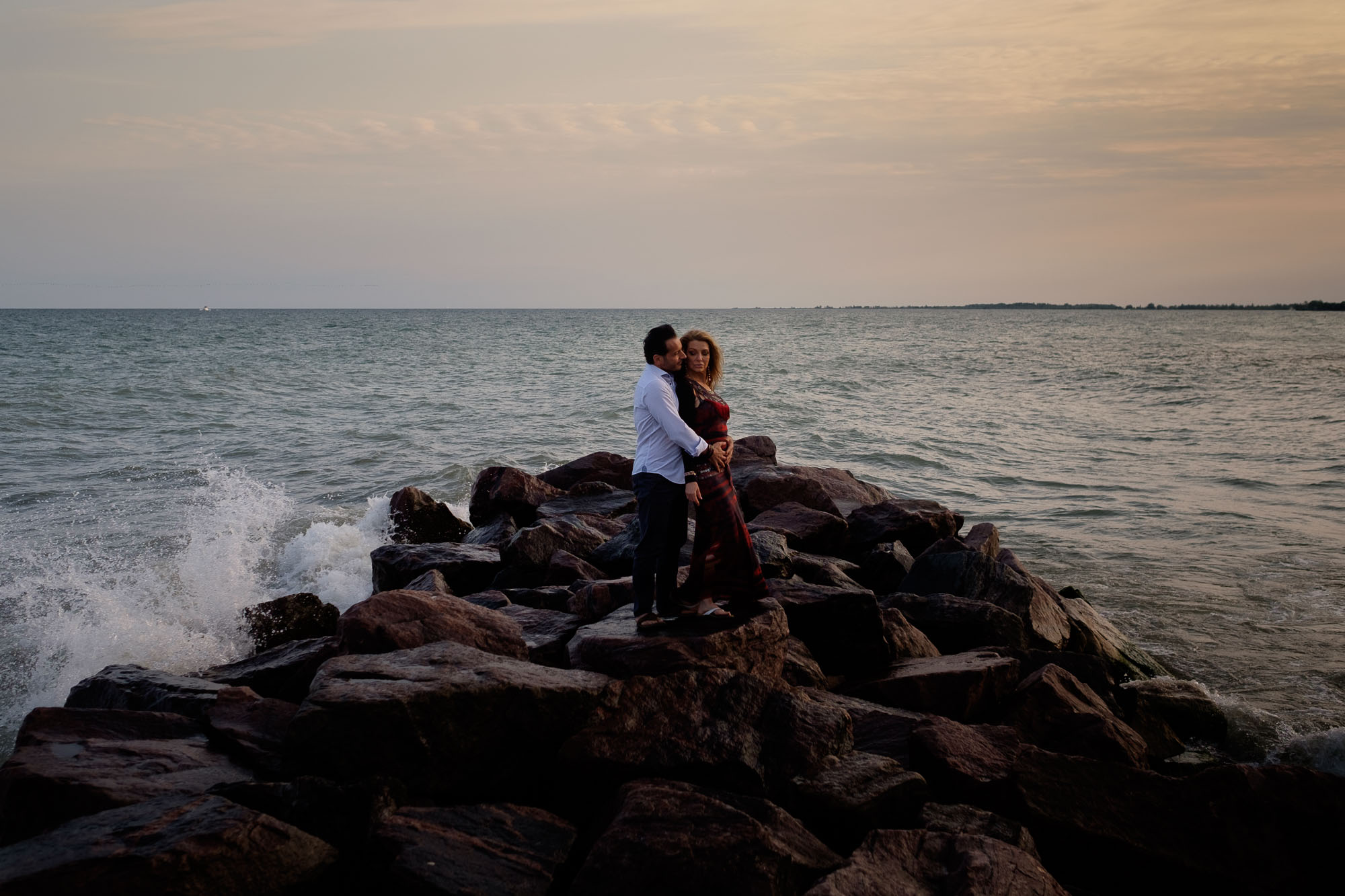  An engagement picture by Scott Williams of Cindy + Enrico at the R.C. Harris Water Treatment plant in the beaches neighbourhood in Toronto. 