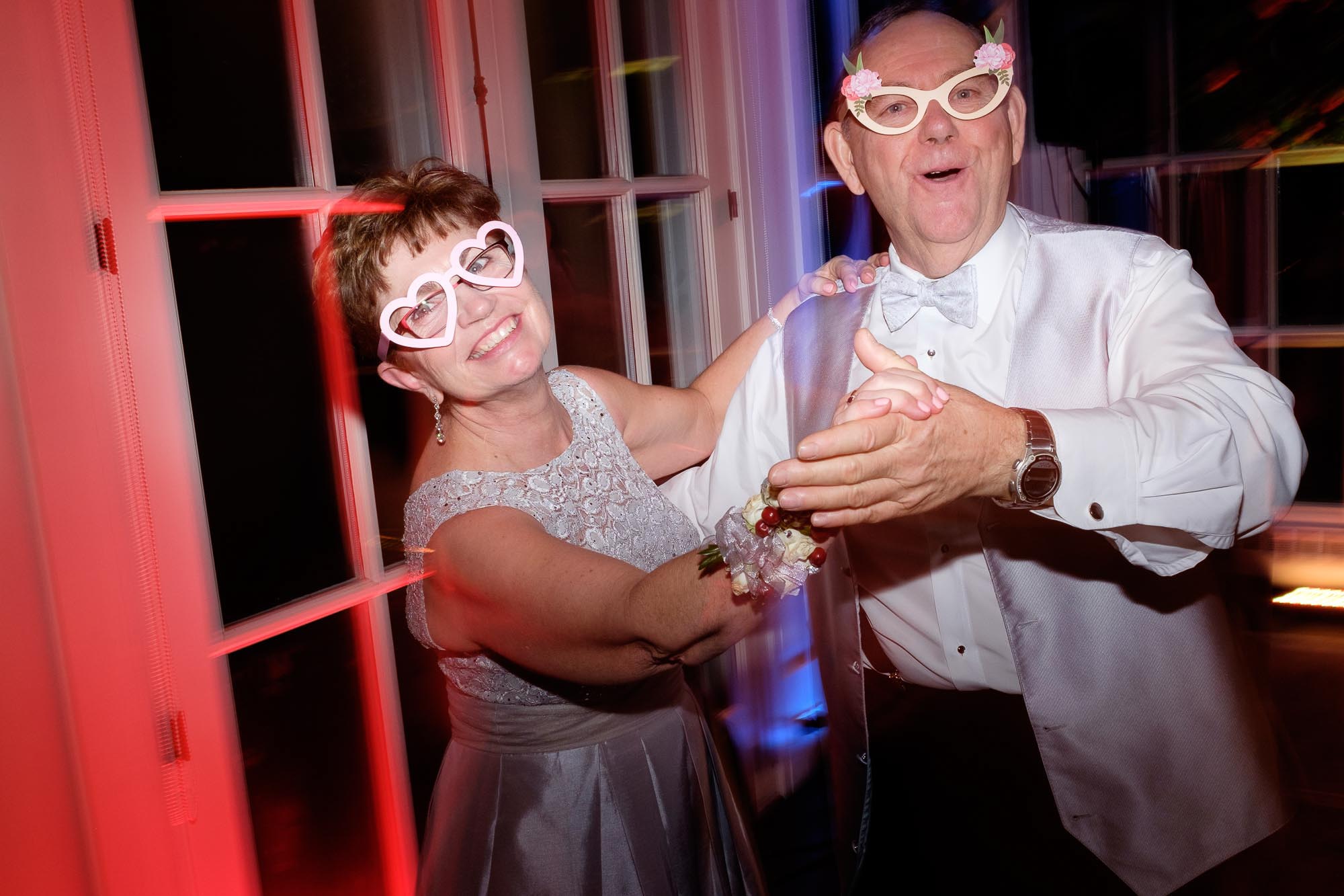 The brides parents dance the night away during the wedding reception at Langdon Hall in Cambridge, Ontario.