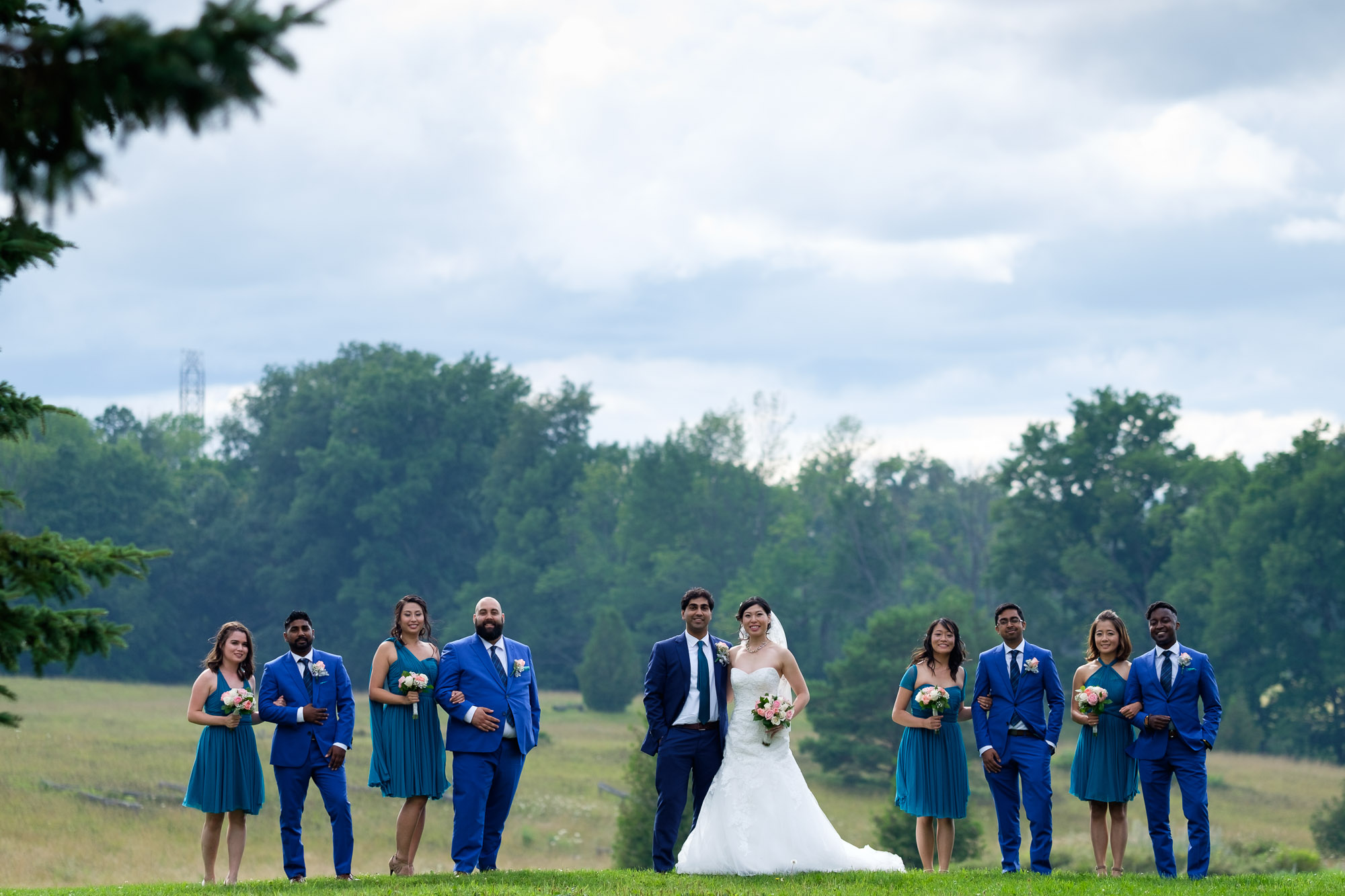  A portrait of the wedding party at Waterstone  Estates in Toronto. 