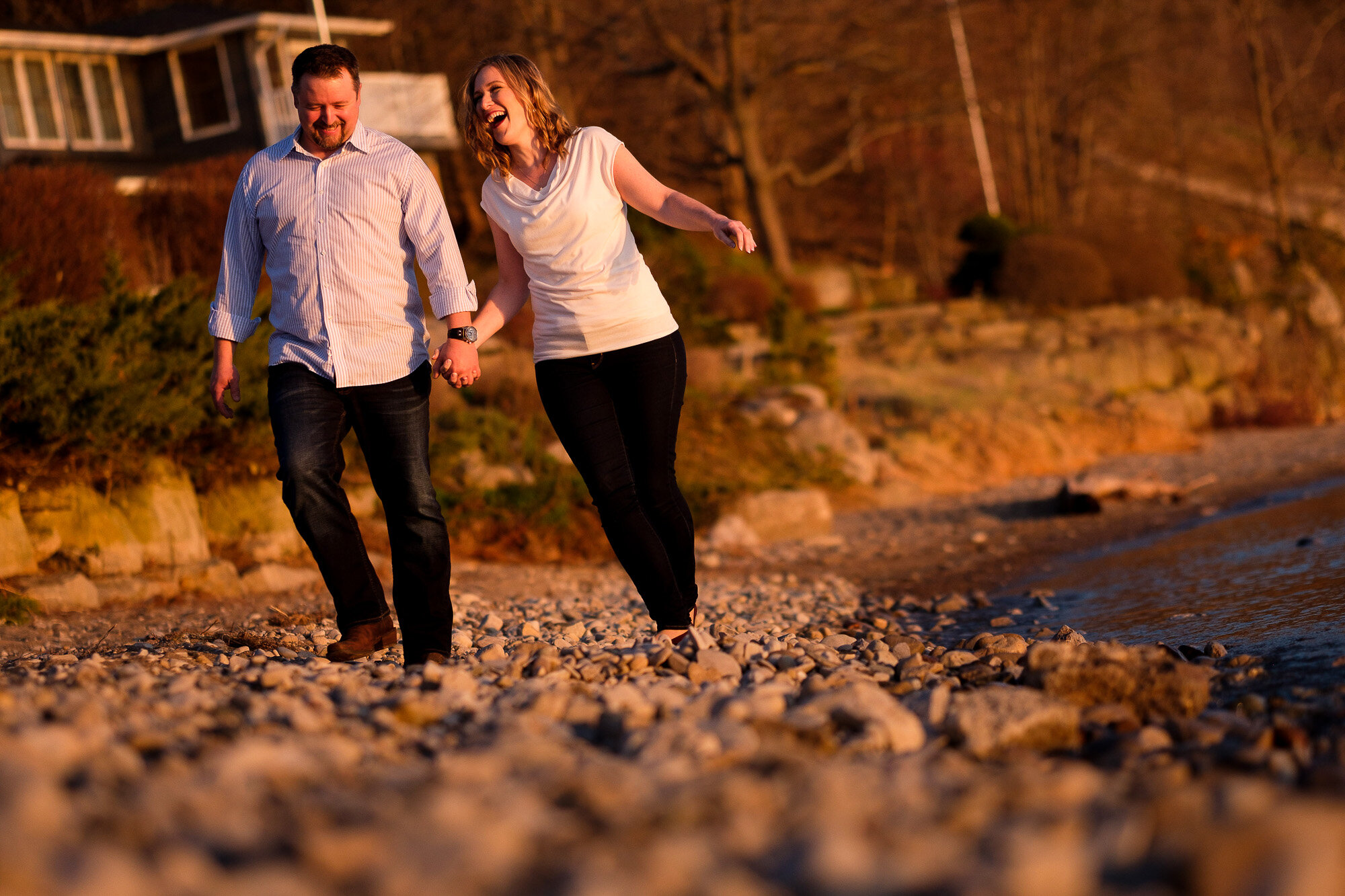  Engagement photographs taken at sunset during golden hour from Amanda and Chad’s engagement session in Bayfield, Ontario by Toronto Wedding Photographer Scott Williams (www.scottwilliamsphotographer.com) 