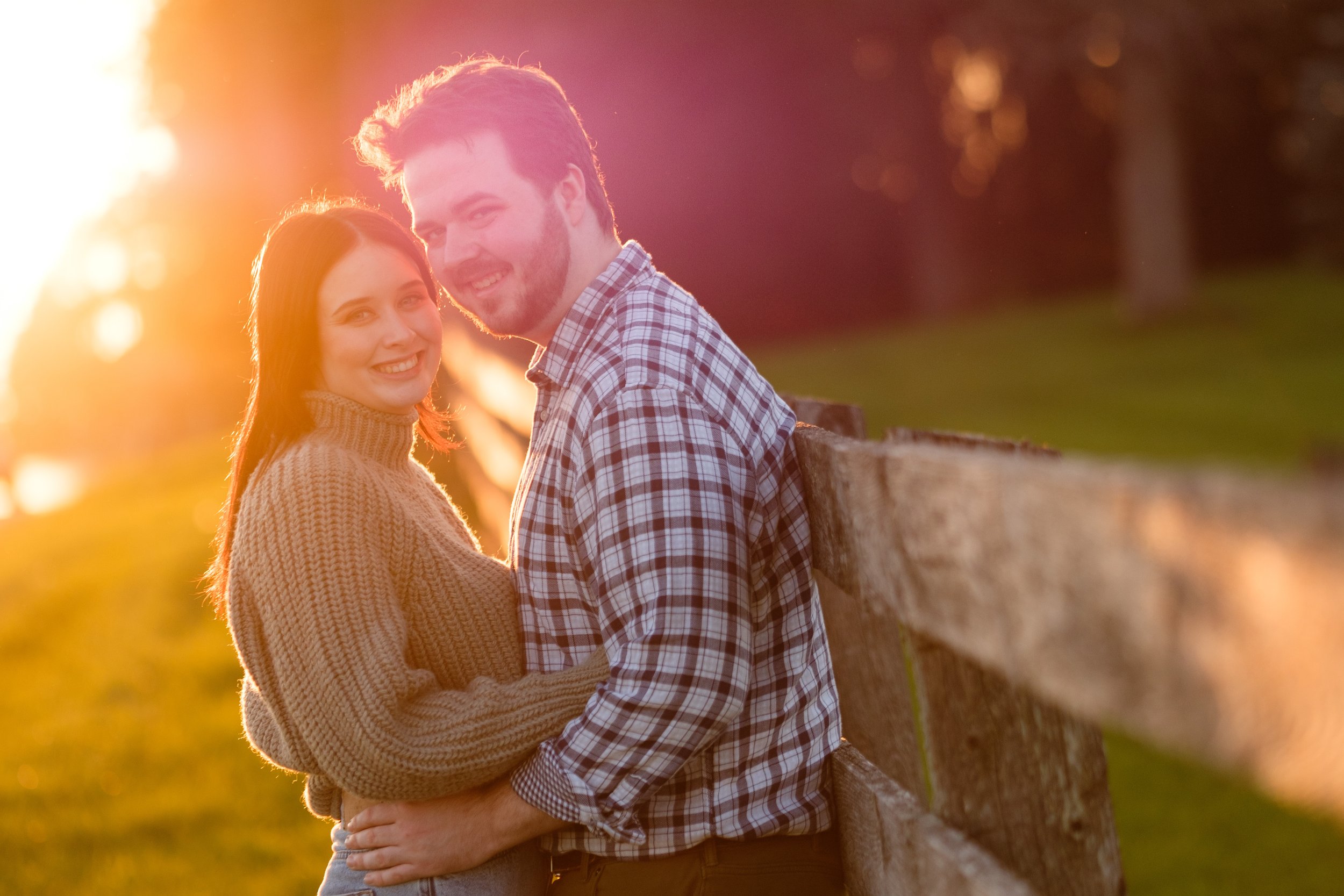  A colour engagement photograph from Megan and Joshua’s engagement session at a nature trail in Cambridge, Ontario by Toronto wedding photographer Scott Williams. 