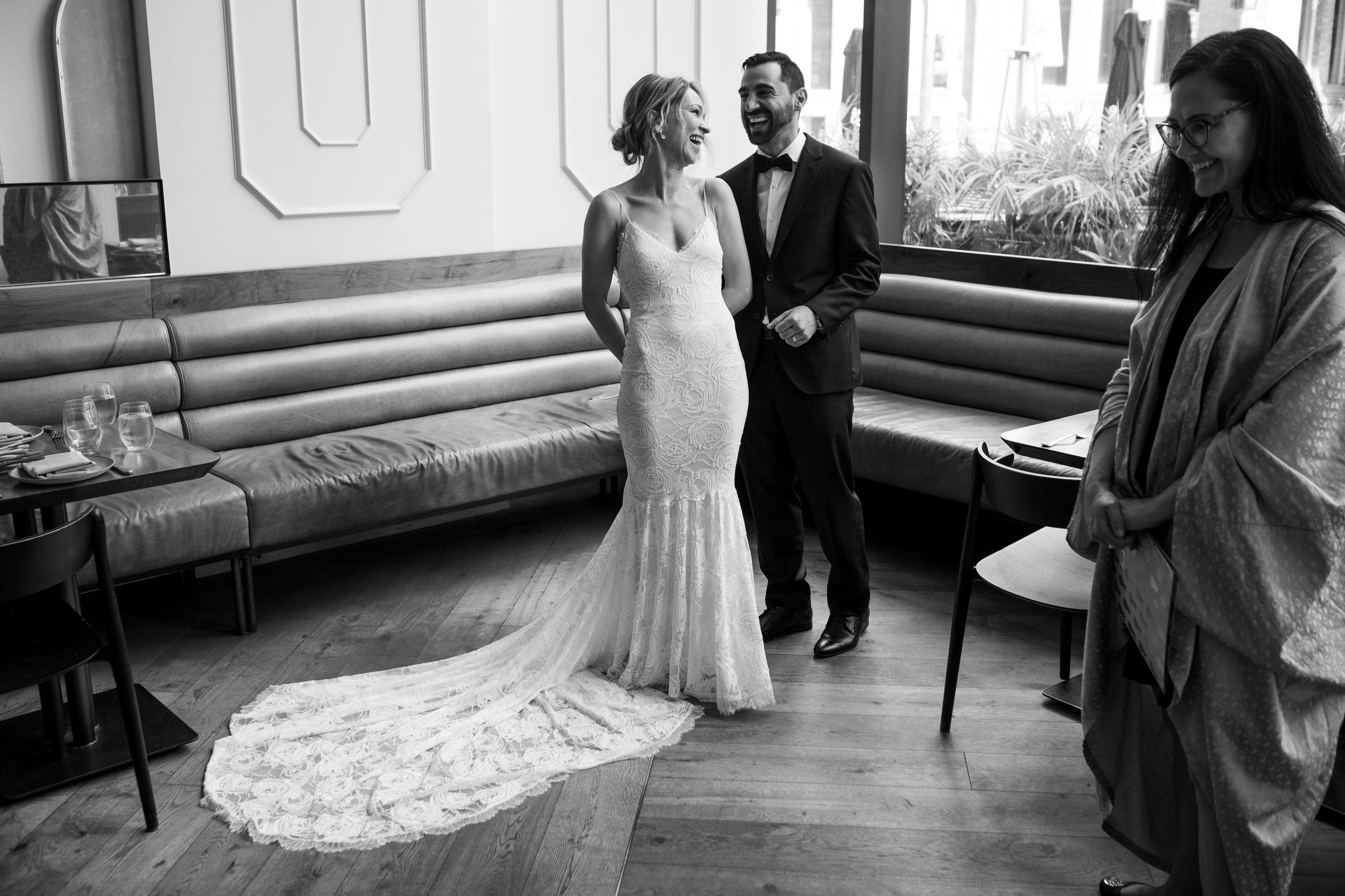  A wedding photograph from Kristina + Amin’s restaurant elopement at Oretta King West in Toronto’s entertainment district by Toronto wedding photographer Scott Williams (www.scottwilliamsphotographer.com) 