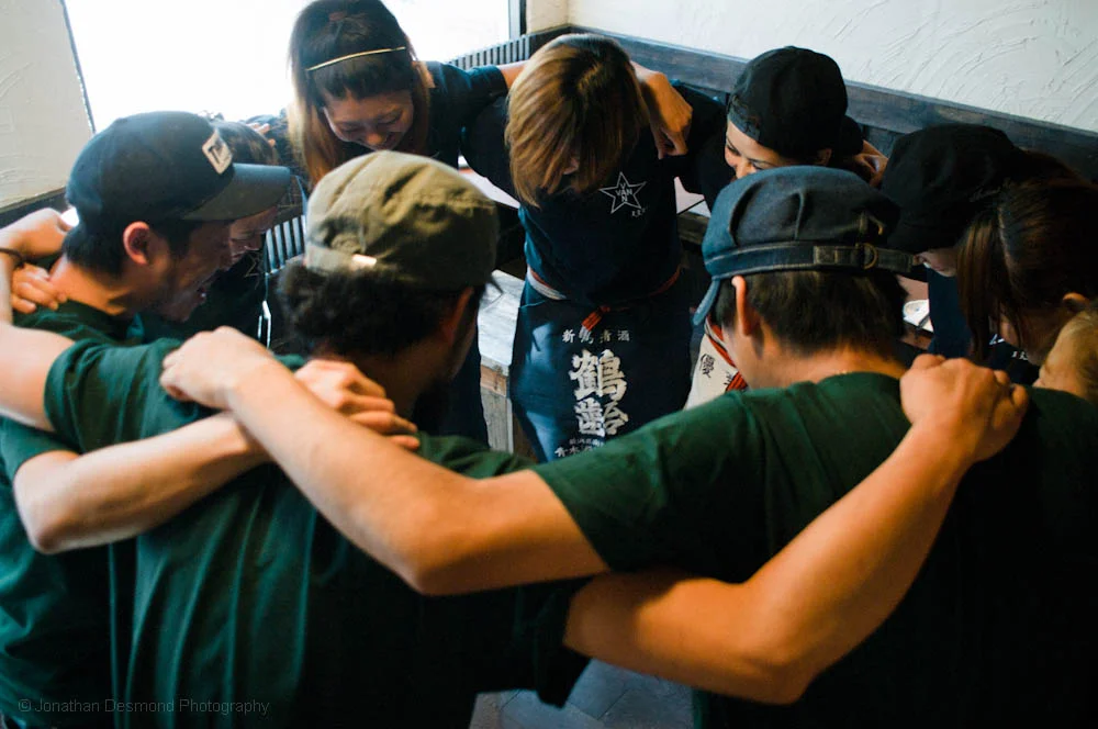 It was really cool to see all the staff working together as a team. Here they cheer each other on before the oncoming dinner rush.