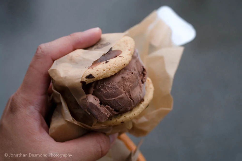 Ice cream sandwich on a wet summer's day? When it's this good, heck yeah!