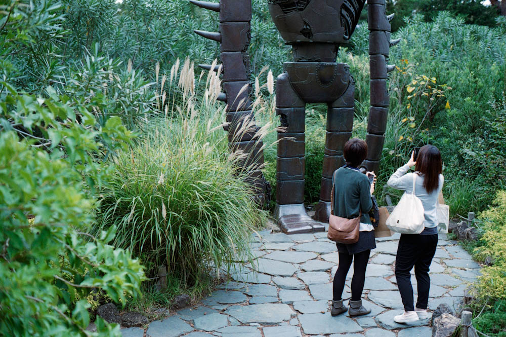 Mitaka (Ghibli Museum), Tokyo - We were not allowed to take photographs inside so I took as many as I could of the outside. This is a robot (about true-to-life size) featured in the film "Castle in the Sky" (Laputa). 