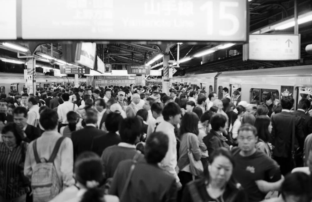 Yamanote Line, Tokyo - If you time it wrong, you run into the busy Tokyo traffic. I don't recall which station this was but during rush hour they all seem this busy.