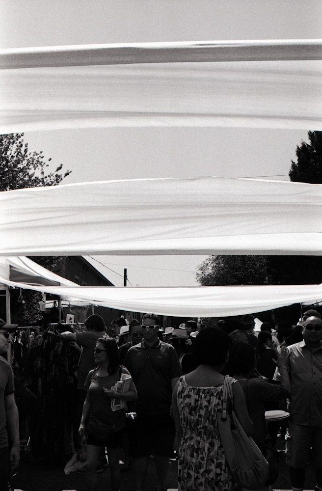 I really liked the rolling curtains in this image. Taken during the Powell Festival.