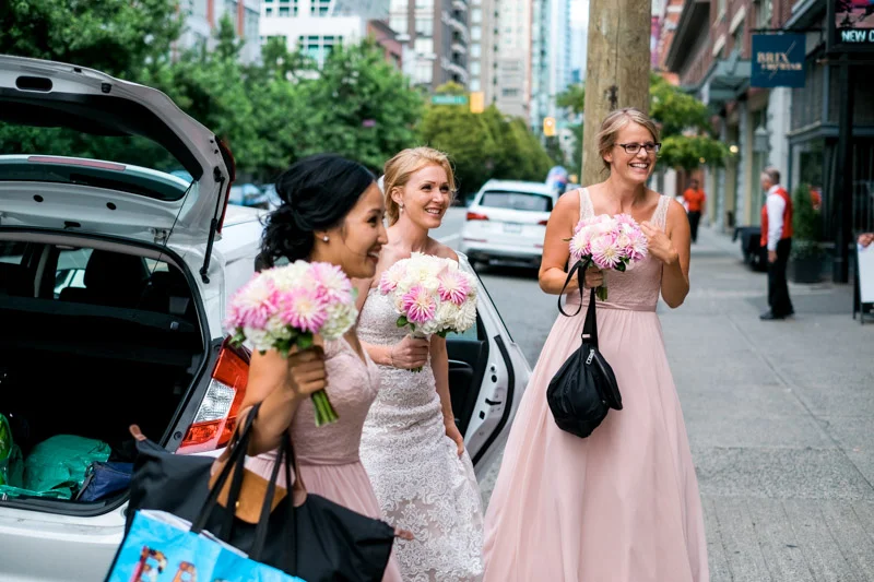 I am thinking of changing my approach to read: "Documentary wedding photographer who drives brides to their wedding ceremonies"...Kidding.