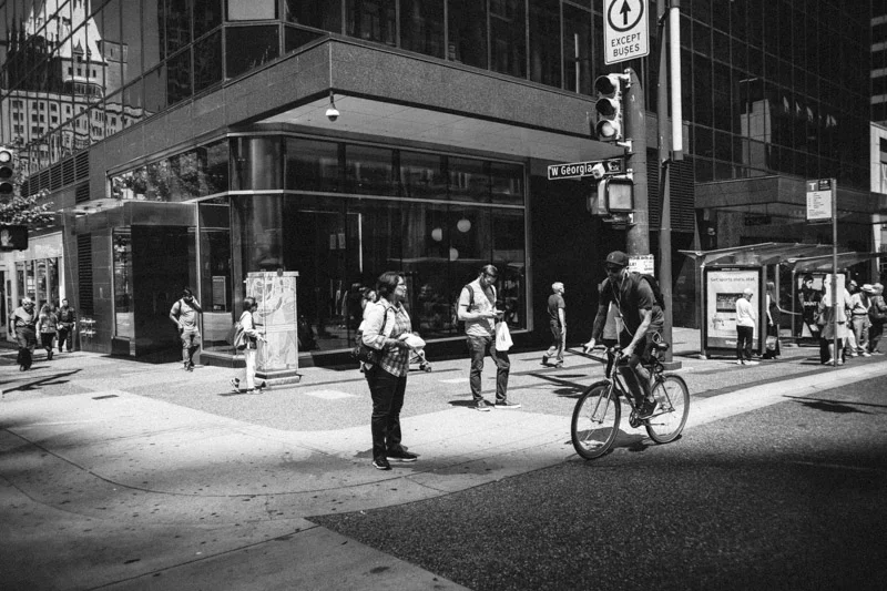 Trying to find the right moment to get everything together in one photographic frame, especially when it's all moving very quickly, is tough. I do this around the streets that I walk and bring it then to all the weddings and sessions that I do.