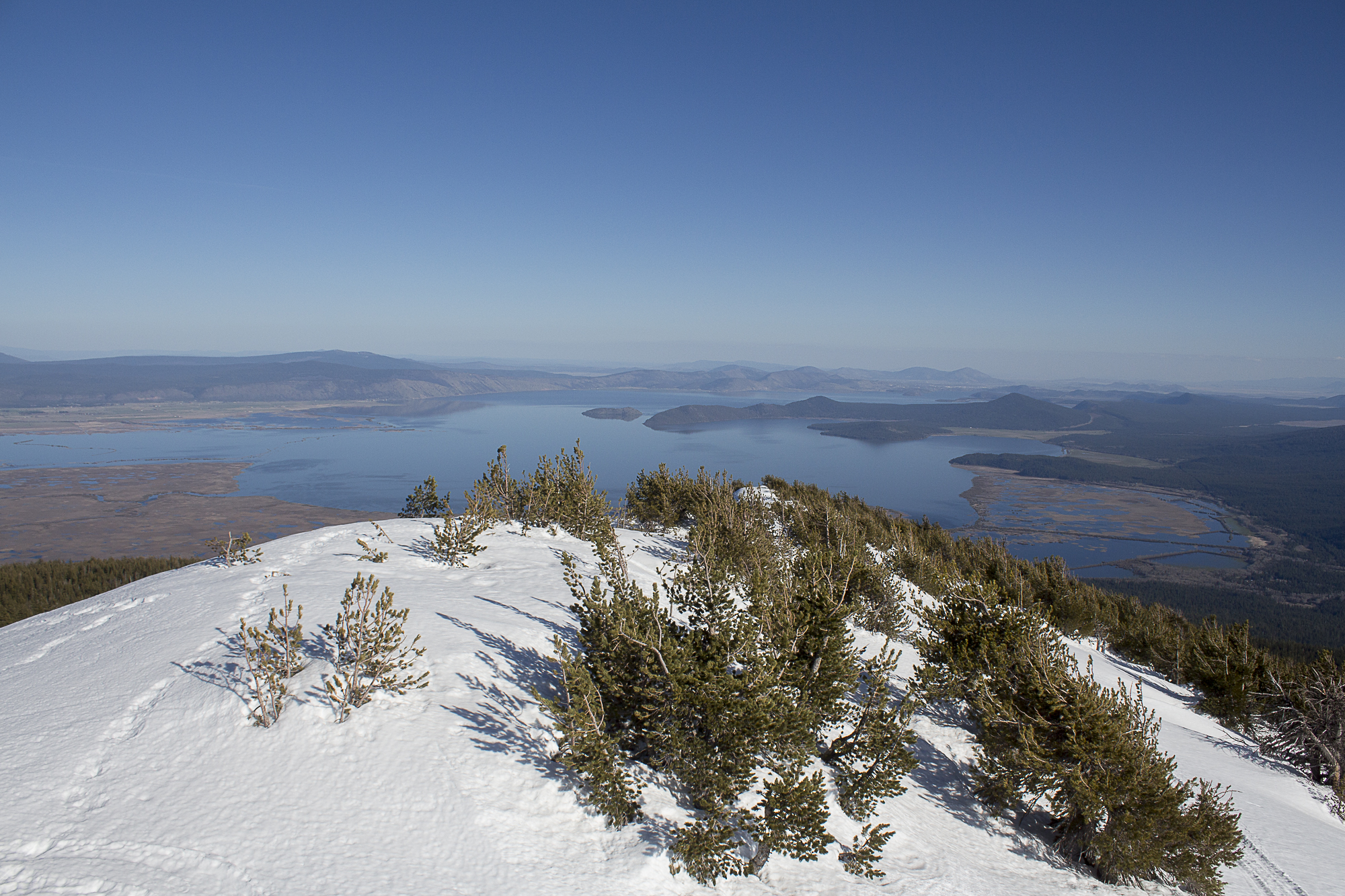 Looking over the Klamath Basin from Pelican Butte lookout tower.