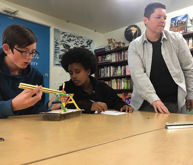 Getting revved up for the next week. Here&rsquo;s another peek at our take on a Spring Fling! Eighth graders ready their model trebuchets to test the ballistic accuracy and distance of their machines. After comparing design elements and measuring the