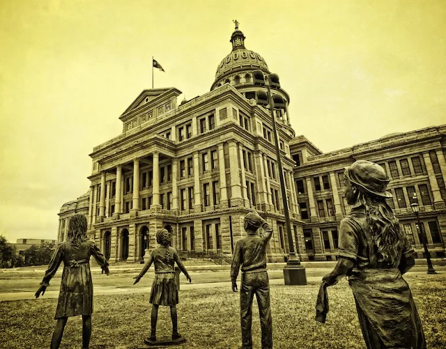 Statues At The Texas State Capital