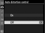 Nikon D7000 Auto Distortion Control