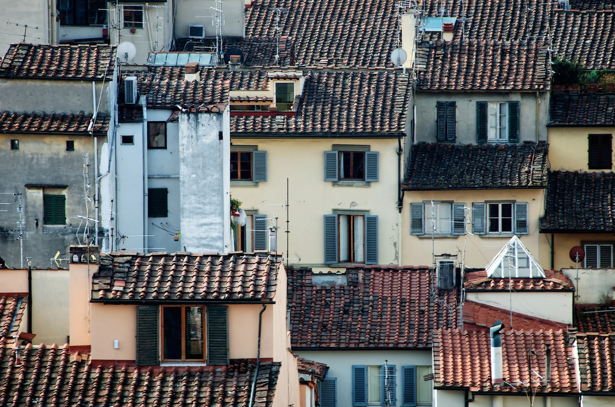 Tile Rooftops, Florence, Italy