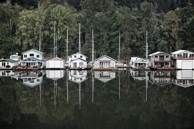 Houses on Sauvie Island