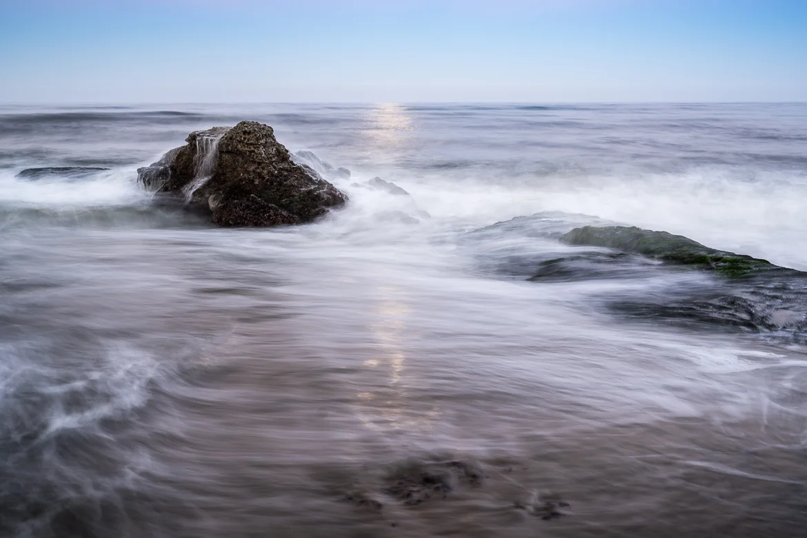 Moonlight Reflections In Ocean Beach