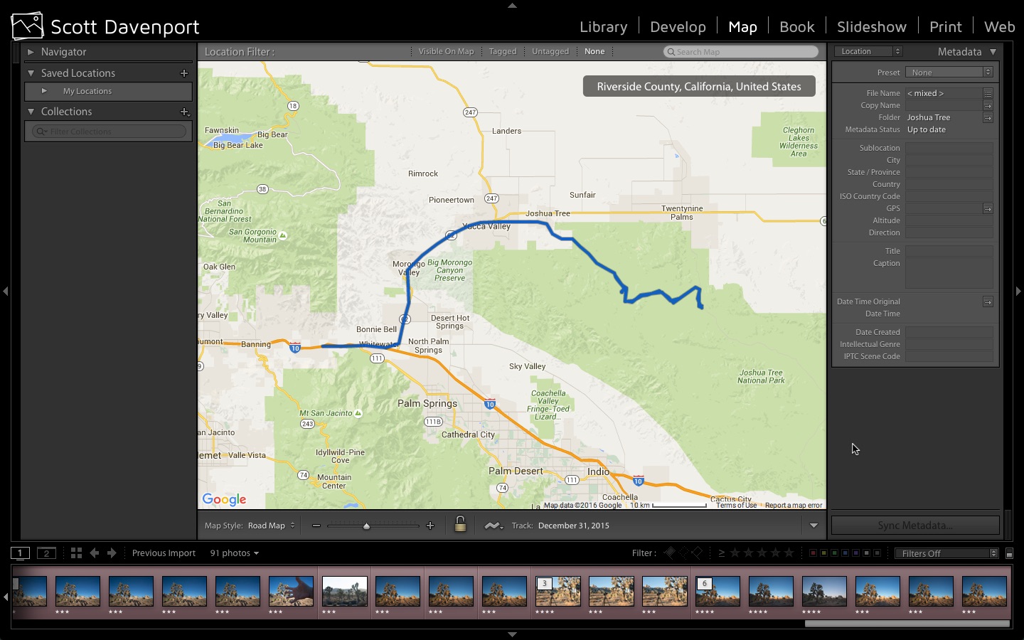 GPX track log loaded