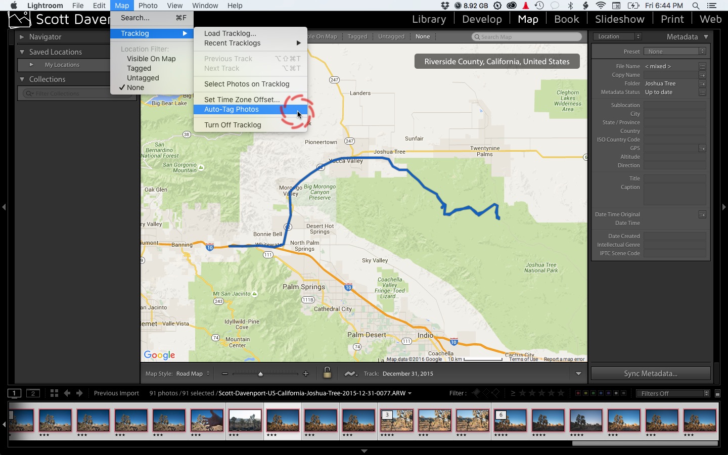 Auto-tag selected photos