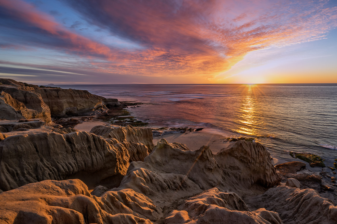 Starburst At Sunset Cliffs