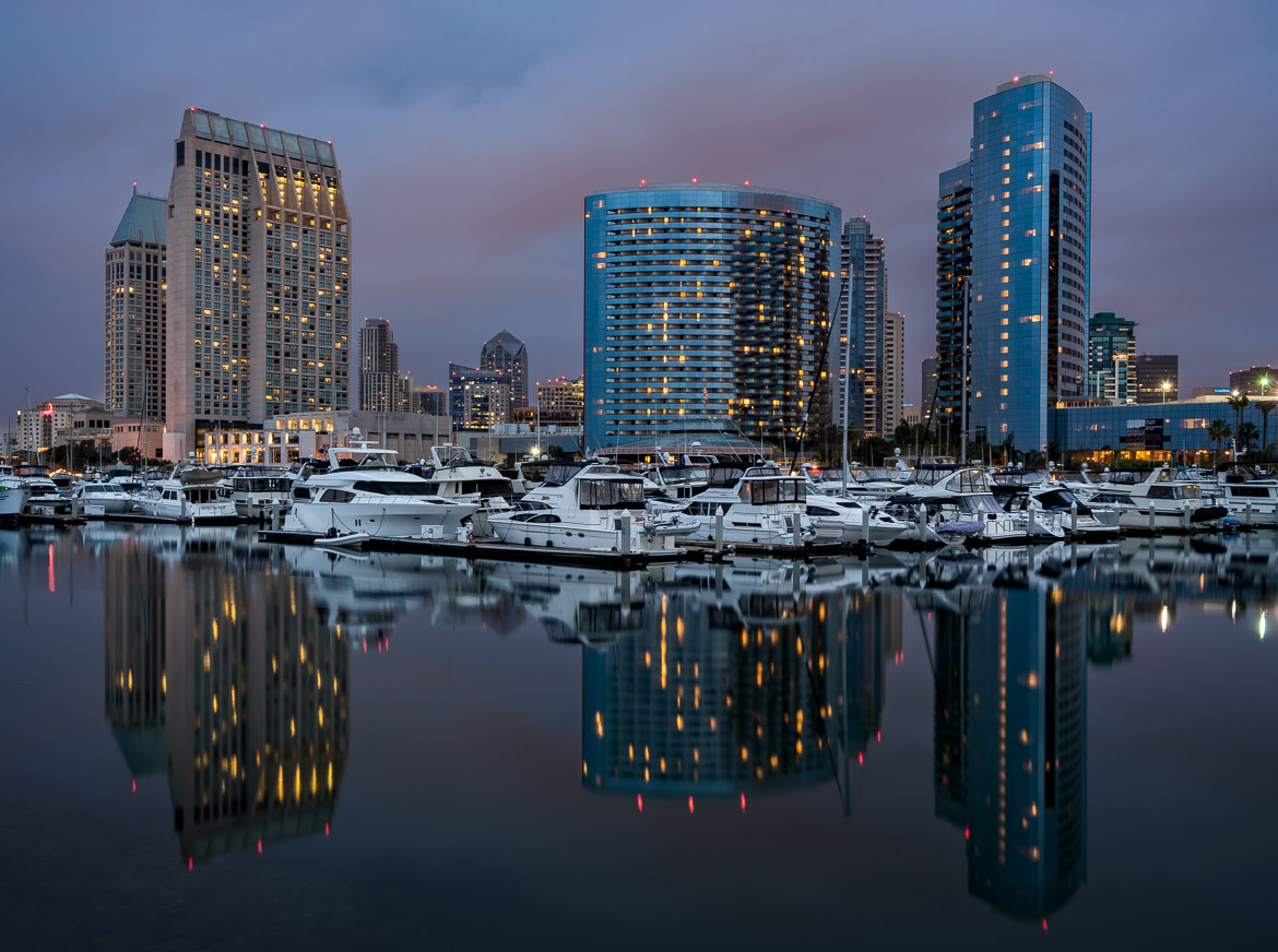 San Diego's Embarcadero At Dawn