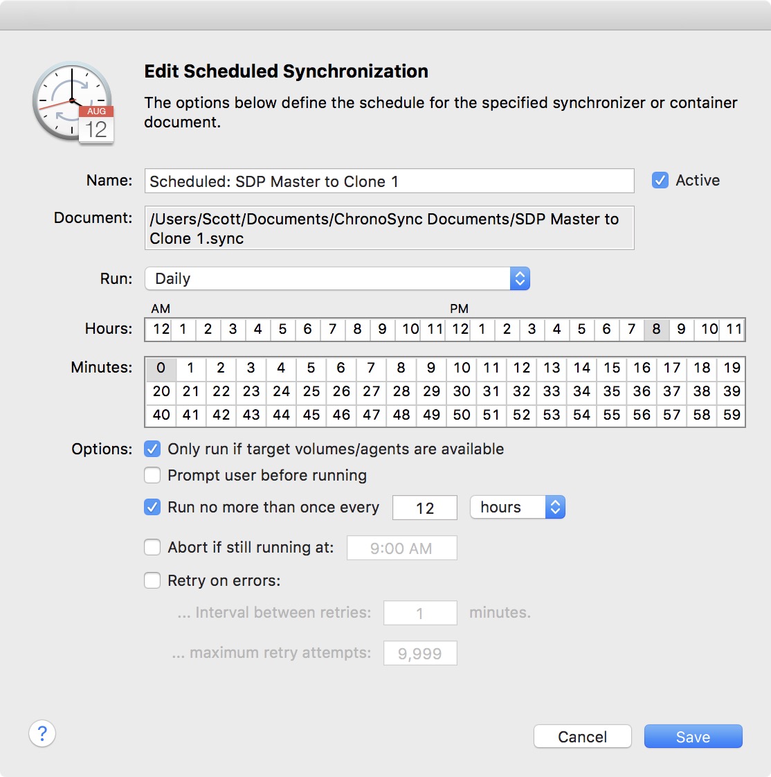My evening synchronization to save off the day's work