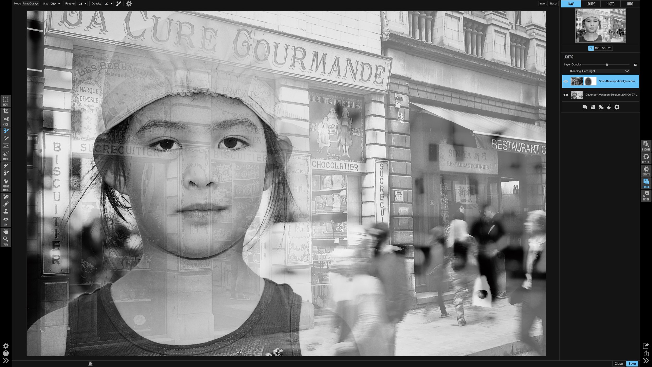 A simple double-exposure look