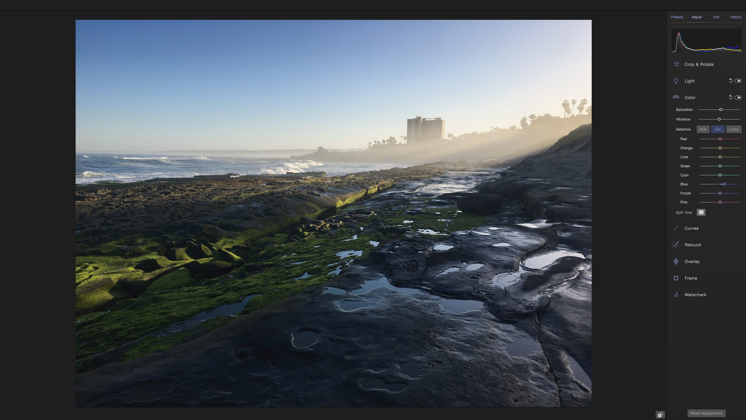 Color controls in Picktorial