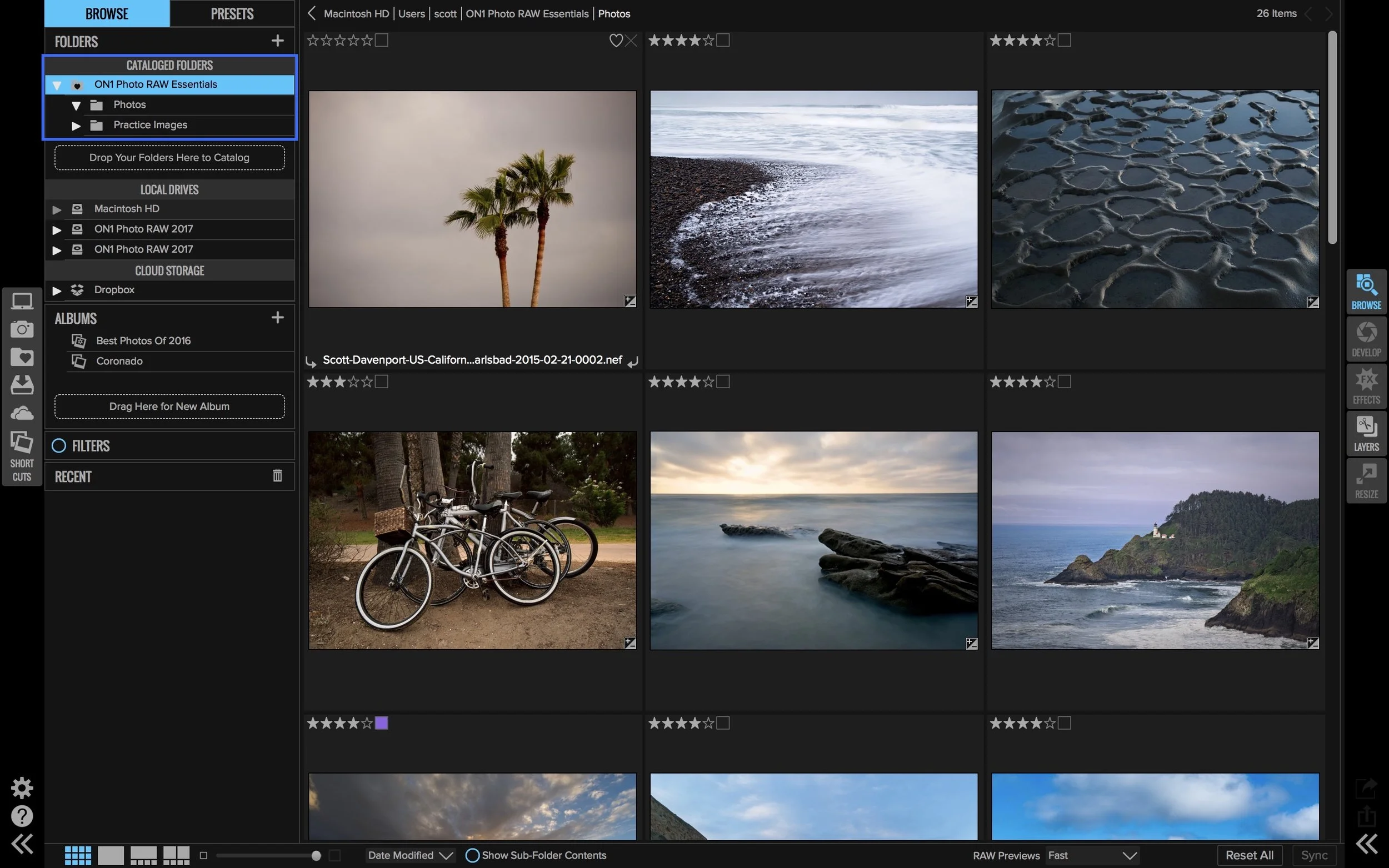Cataloged Folders