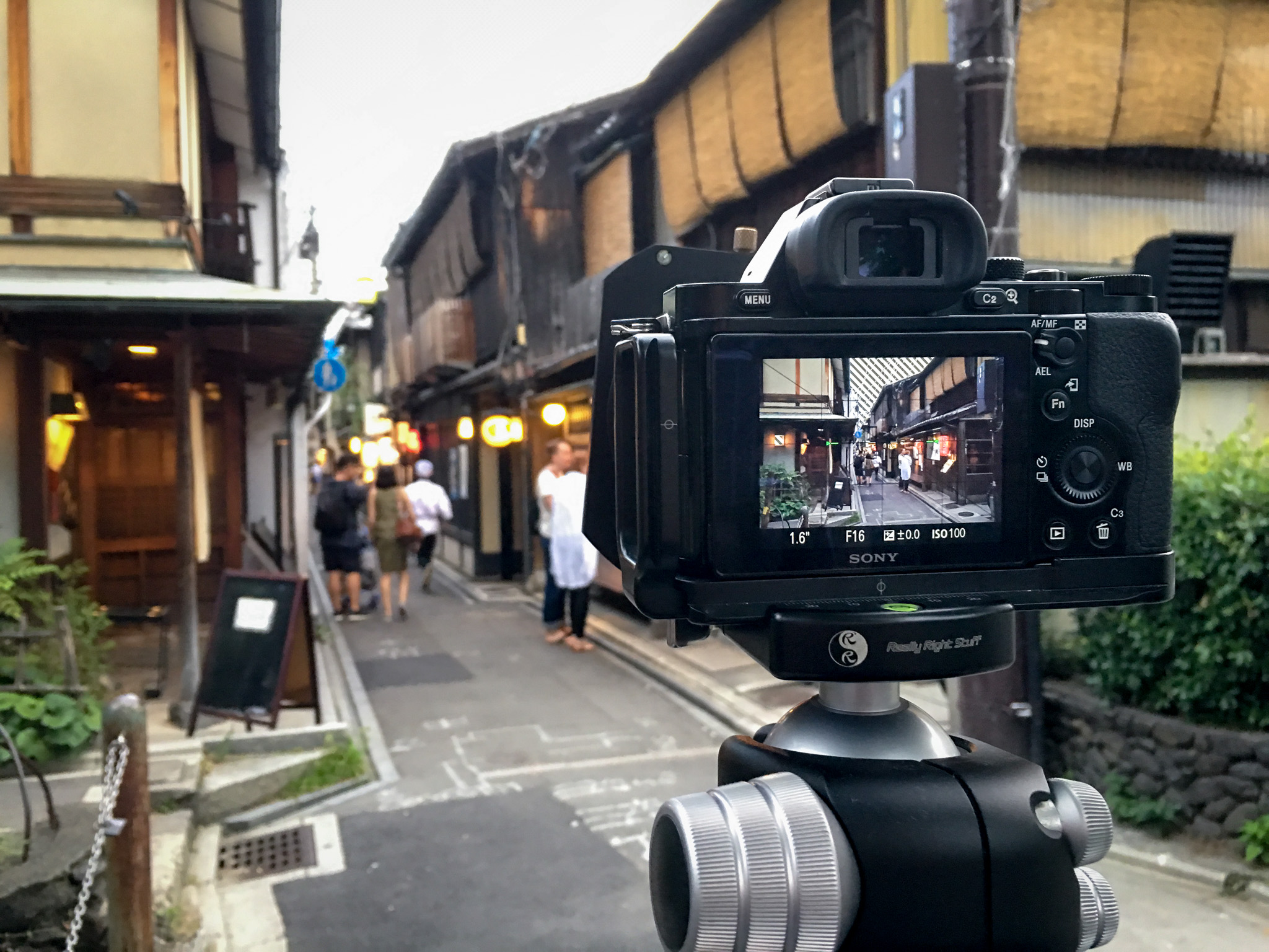Behind the scenes in Kyoto. Check back later this week for processing notes on a photo from this shoot.