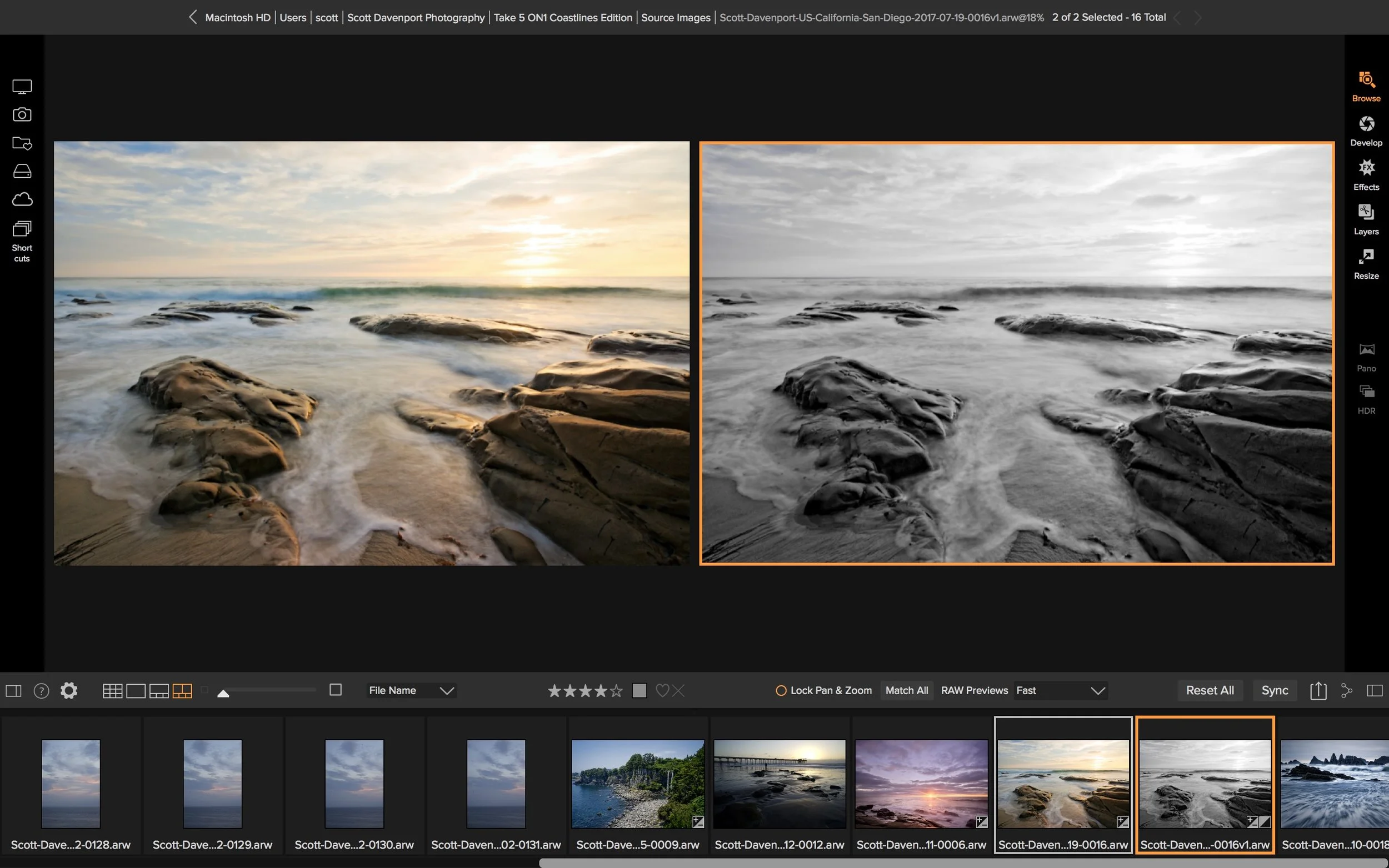 Quickly make alternate versions of photos