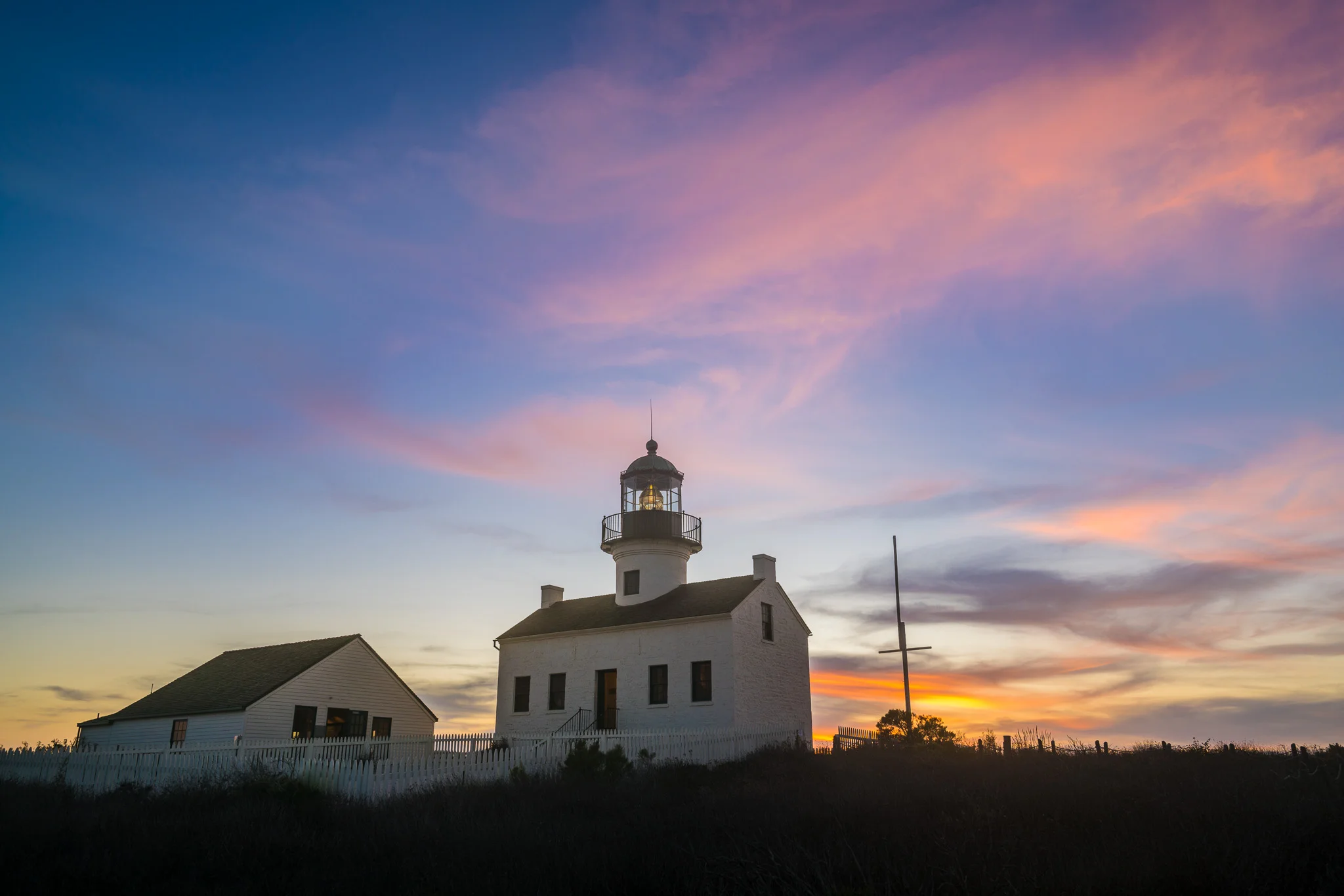 Point Loma Lighthouse At Sunset