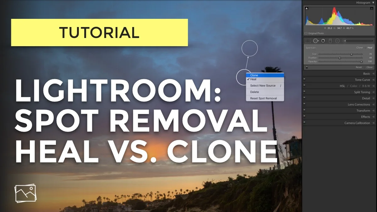Lightroom Spot Removal - Heal Vs. Clone