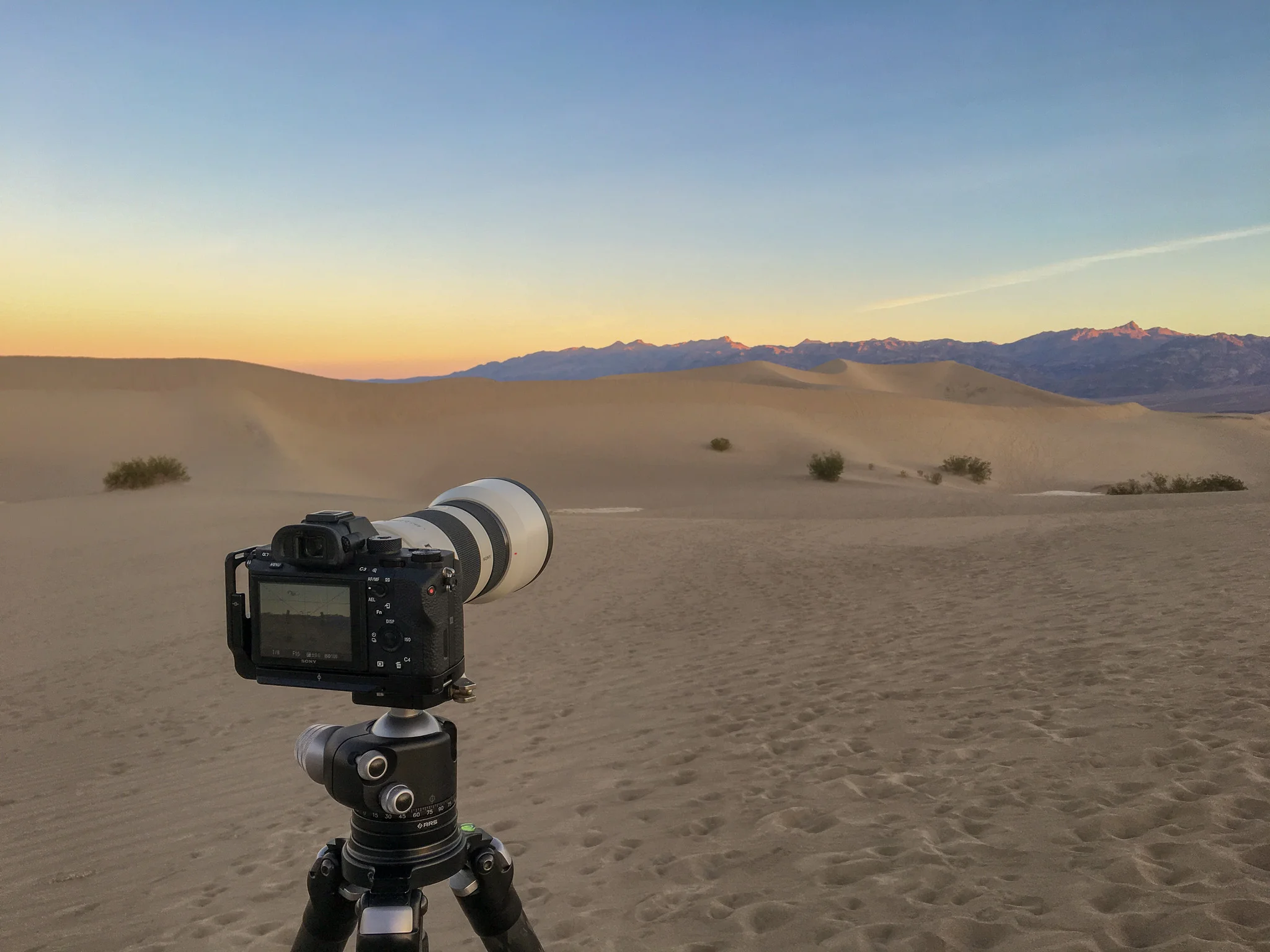 Camera Setup At Mesquite Dunes
