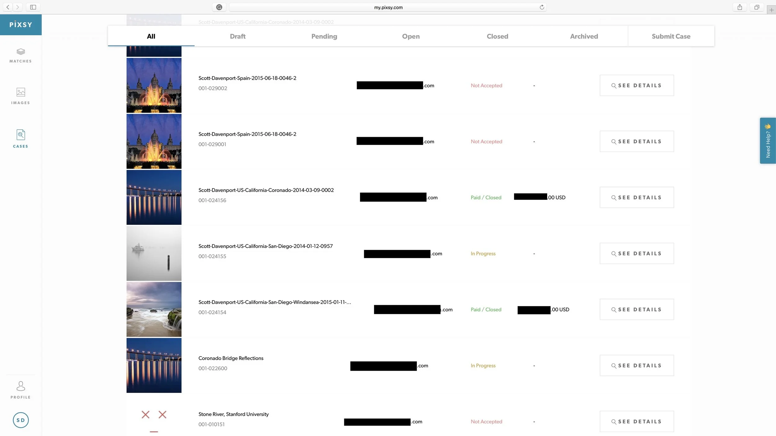 Review all your cases