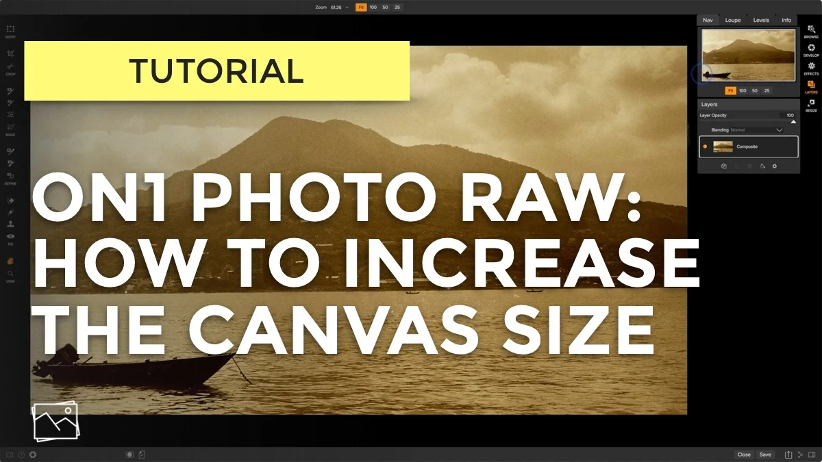 ON1 Tutorial - How To Increase The Canvas Size