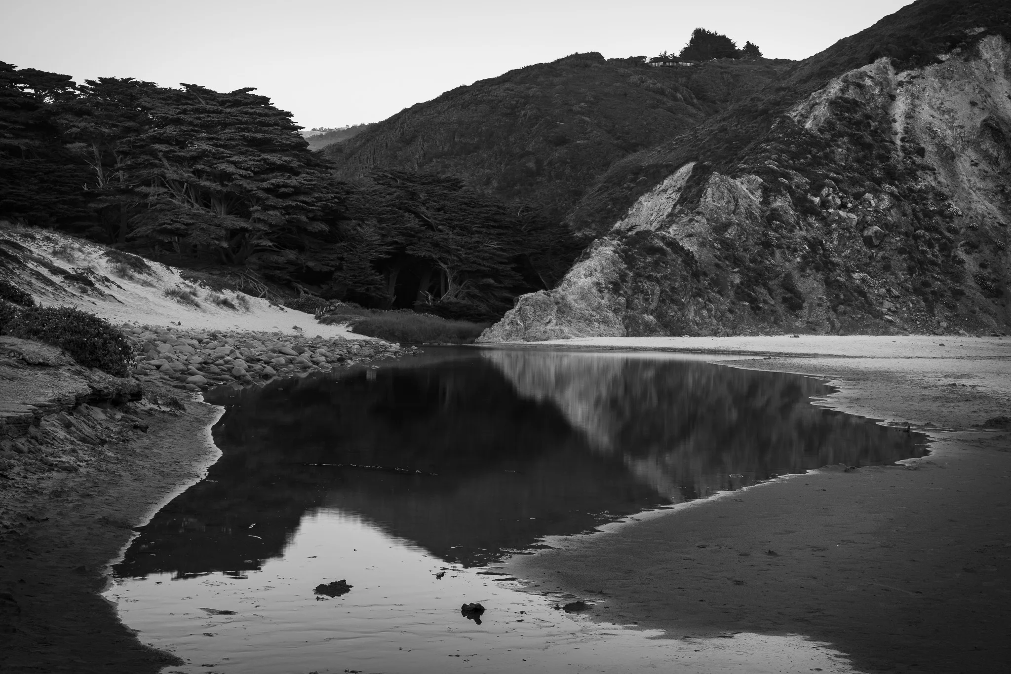 Reflections in a pool at Pfeiffer Beach, Big Sur