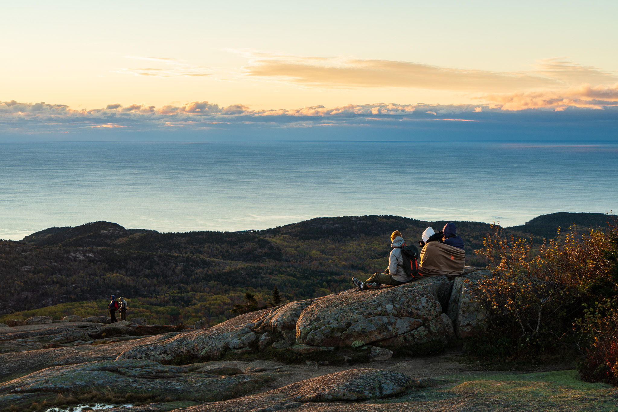 Watching Sunrise On Cadillac Mountain