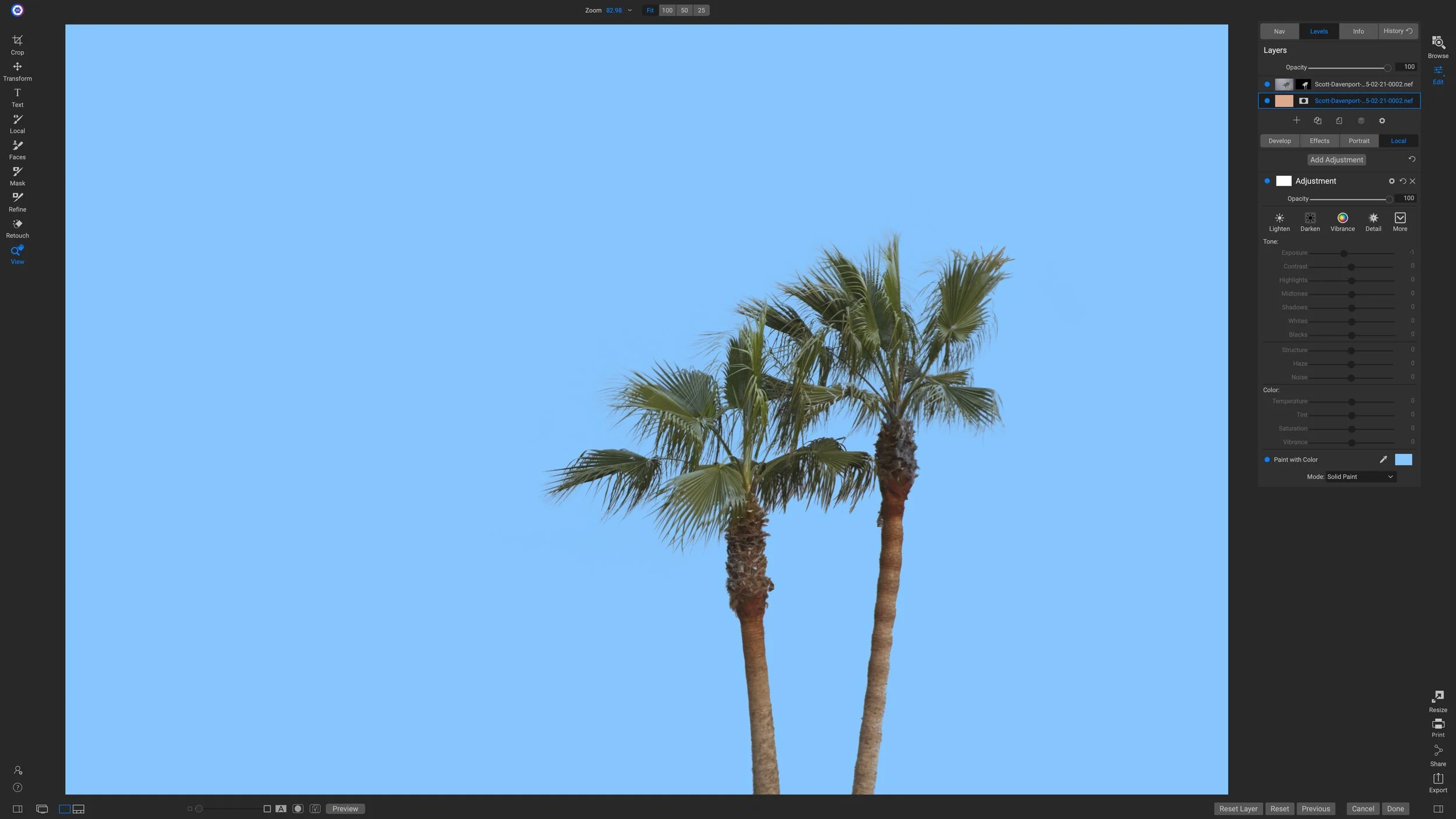 How To Add A Solid Color Background In ON1 Photo RAW