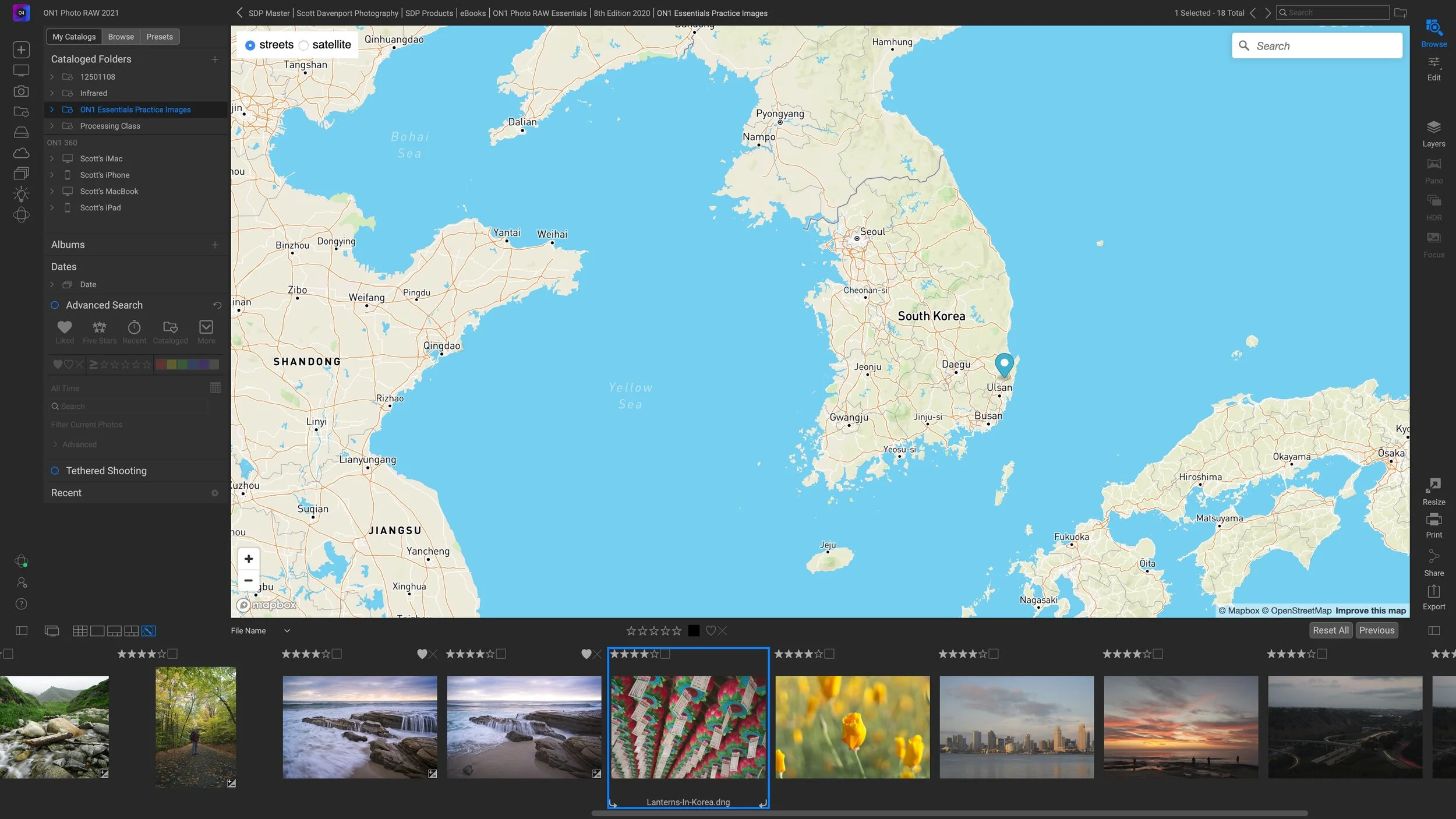 A Tour Of The Map View - ON1 Photo RAW 2021