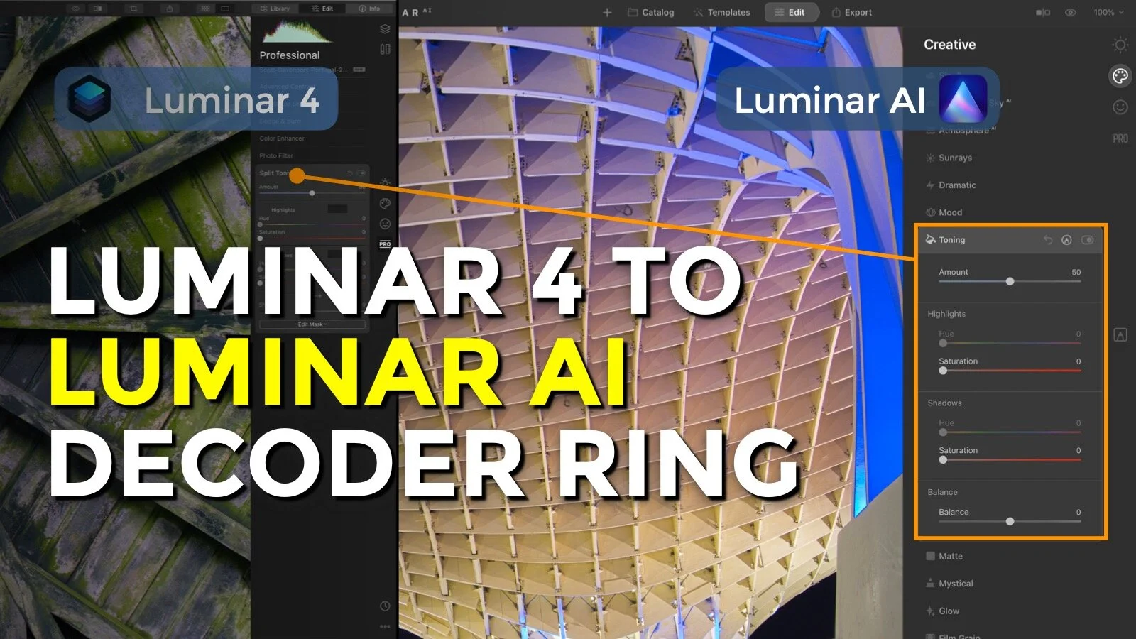 Luminar 4 To Luminar AI Editing Tool Decoder Ring