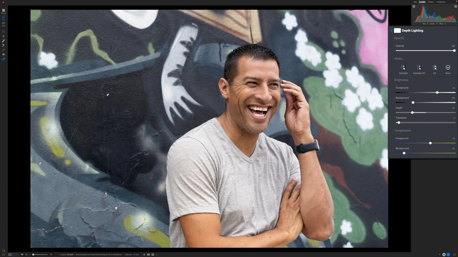 The Depth Lighting Filter - ON1 Photo RAW 2026