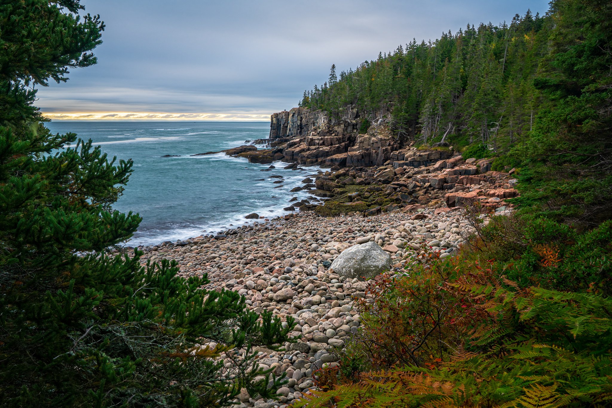 On my 2019 visit, I was still photographing this part of the coast about an hour after sunrise.