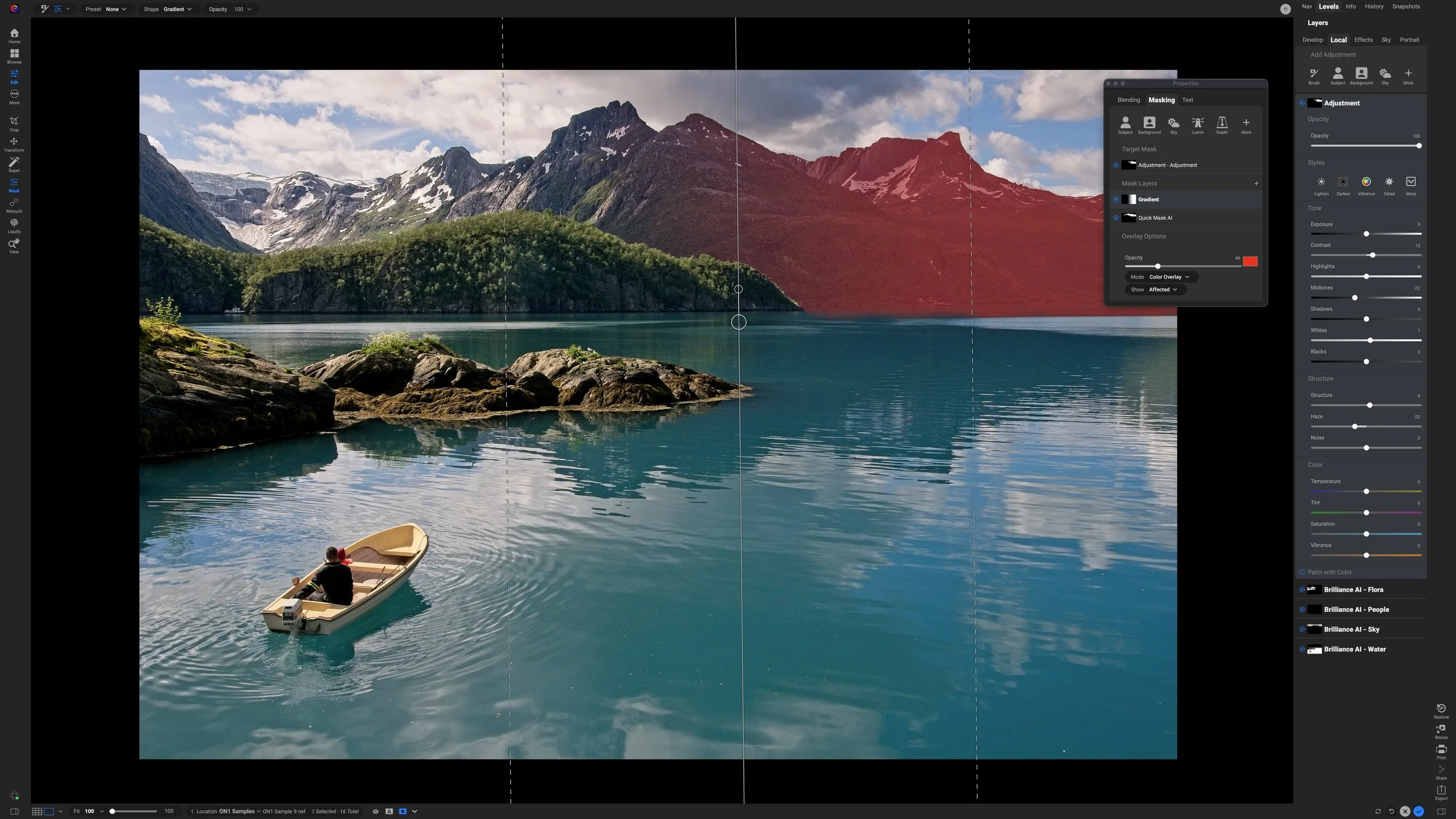 How to Fade an Adjustment with Intersect in ON1 Photo RAW